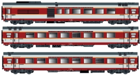L.S. Models LS40803DC - H0 - 3-tlg Set Personenwagen Etendard, SNCF, Ep. IV - Set 1
